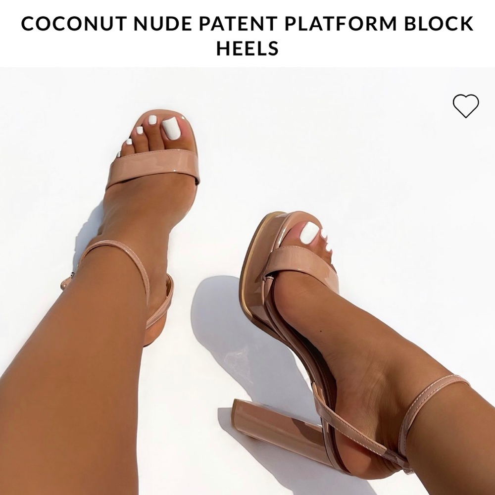 Nude platform heels 8